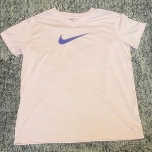 Nike Light Pink Tee with Purple Swoosh
